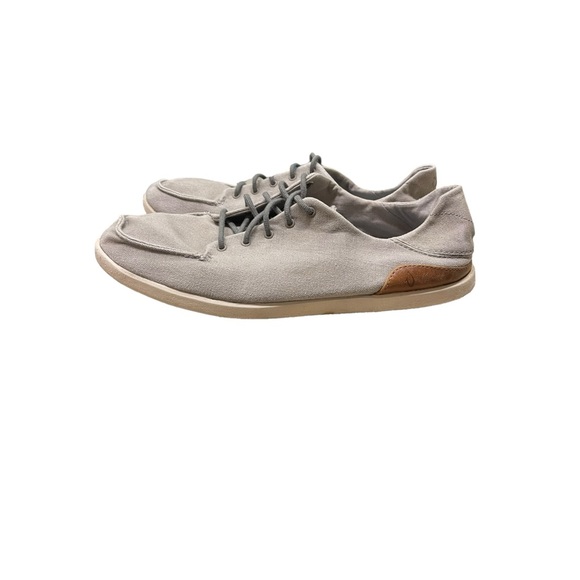 OLUKAI Manoa Canvas Sneaker Mens Size 13 /43 Gray - Picture 4 of 12
